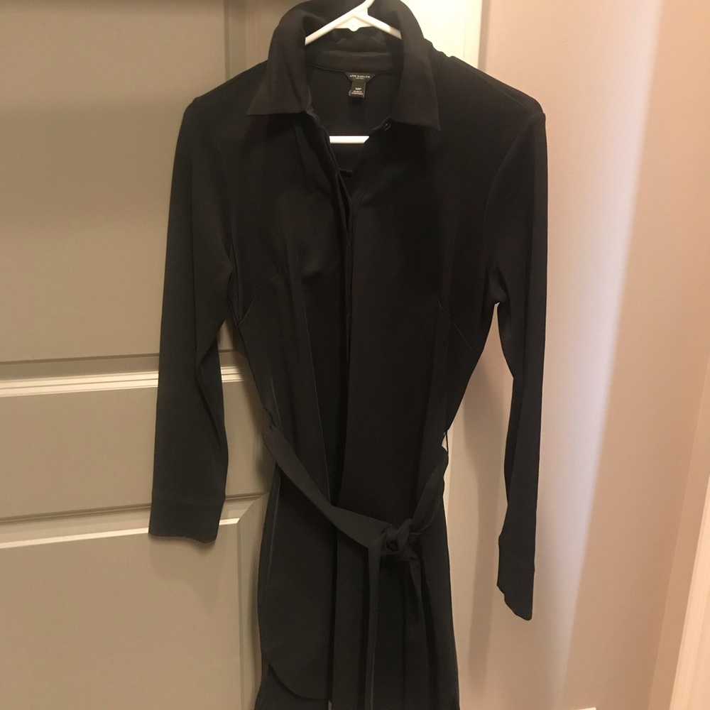 Black ann Taylor collar dress